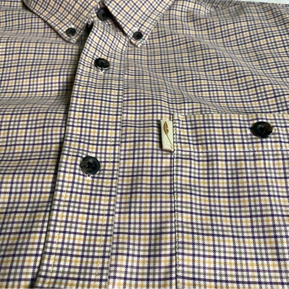 Bob Timberlake Purple White and Gold Long Sleeve Button Down, L - Picture 8 of 8